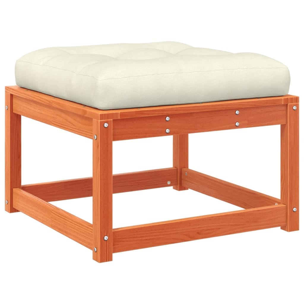 Emaga 5-cz. zestaw mebli ogrodowych z poduszkami, woskowy brąz, sosna